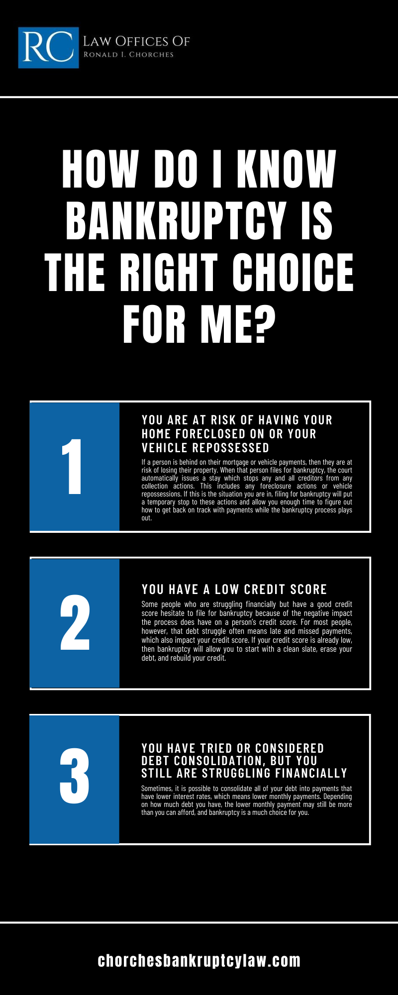 HOW DO I KNOW BANKRUPTCY IS THE RIGHT CHOICE FOR ME INFOGRAPHIC